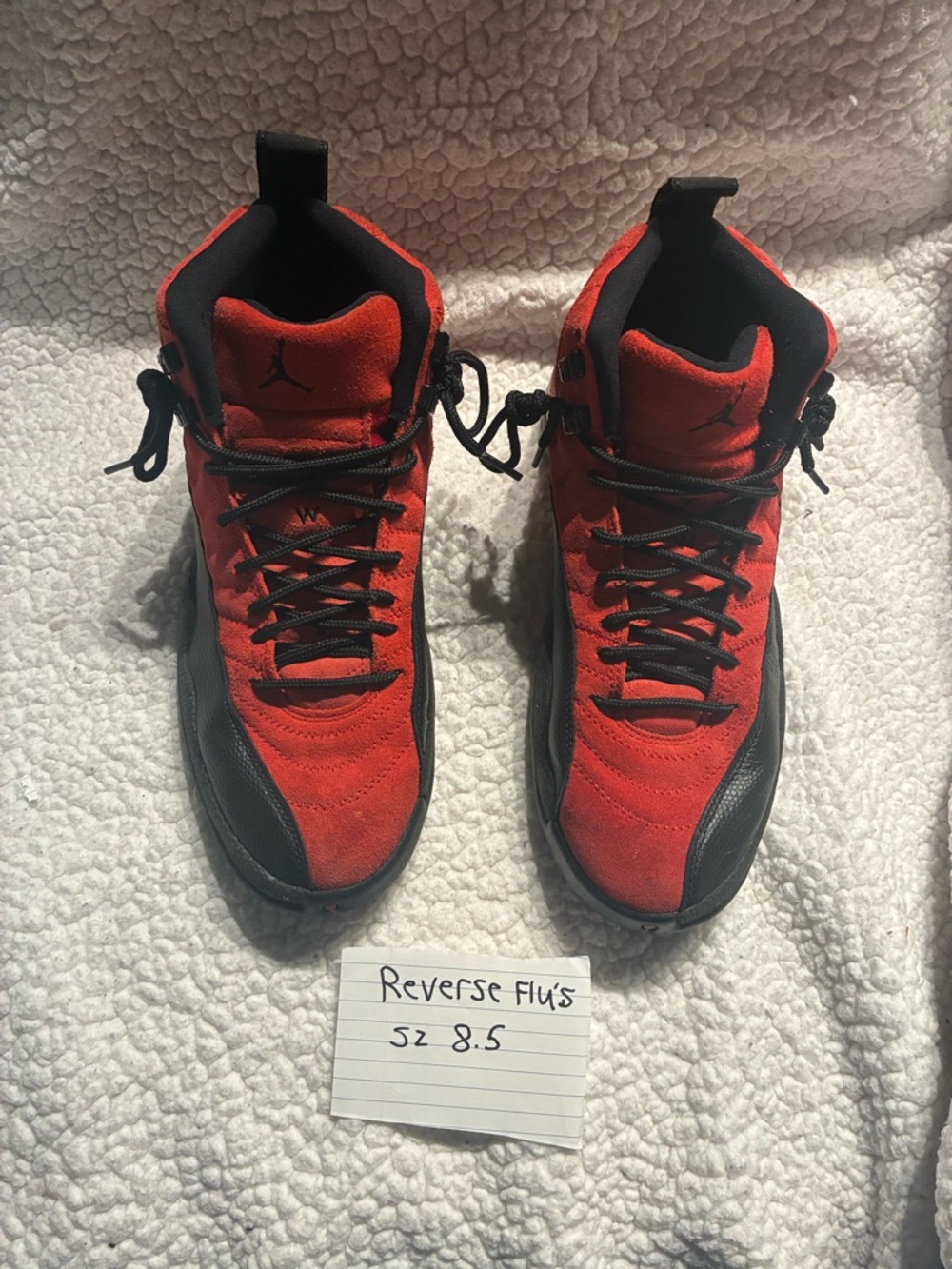 Jordan Red and Black High-Top Basketball Sneakers